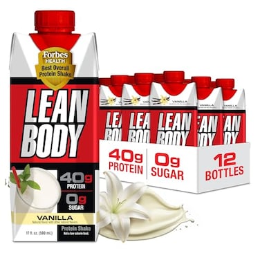 لابرادا لين بودي، مشروب بروتين جاهز للشرب بنكهة الفانيليا، 500 مل (17 أونصة سائلة) - عبوة من 12