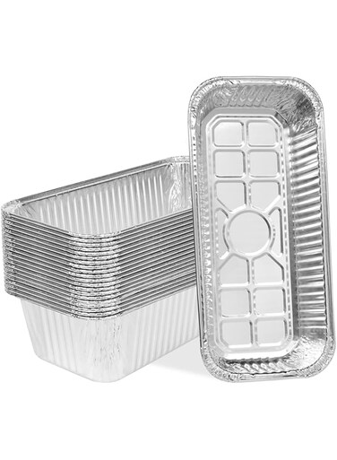 SHINESTAR 20-Pack Grill Drip Pans for Weber SmokeFire, Summit, Genesis Series, 11 x 5 Inch Disposable Aluminum Foil Grease Tray Liners