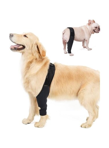 Dog Knee Brace for Dog ACL,CCL, Knee Cap Dislocation, Arthritis - Joint&amp;Knee Rehab - Extra Immobilized Support - Relieve Pain and Reduce Inflammation (Black, L)