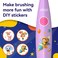 Seago Kids Electric Toothbrushes, Toddler Electric Toothbrush with Colorful Light, 8 Soft Toothbrush Heads, Cute Animal Stickers, Once Full Charger for 60 Days, for Childrens Boys Girls, SG-2159(Pink)