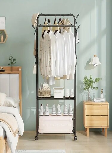 Clothes Drying Rack for Garments Adjustable and Foldable Laundry Drying Rack