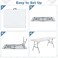 Heavy Duty Folding Table, Multi-functional Plastic Folding Table, Portable with Handle, Great for Indoor Outdoor Picnic Party Dining Camping BBQ Tables