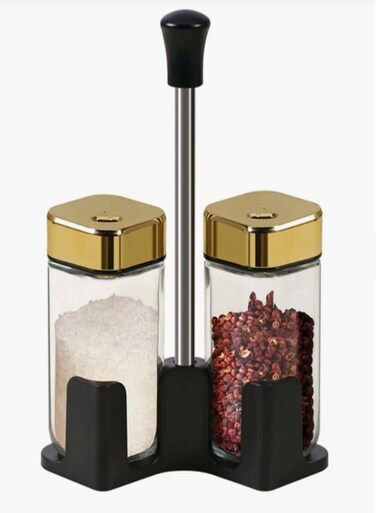 Spice Jars Spice Containers with Stainless Steel Sprinkle Cap Spinning Countertop Spice Rack Organizer