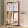 Double Rod Clothing Garment Rack, Rolling Clothes Organizer on Wheels for Hanging Clothes, Black