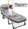 Sleeping Cots Camping Cots for Adults 6 Adjustable Positions Portable Foldable Folding Cot with Pillow Heavy Duty Strong Frame Cot Bed for Camp, Travel, Room, Office