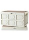 Collapsible Storage Bins with Wood Lids, Large Foldable Plastic Storage Bins, Heavy Duty Folding Storage Box Organizer Container for Outdoor Camping Picnic Indoor Home Room Closet &iuml;&frac14;&circ;50L&iuml;&frac14;&permil;