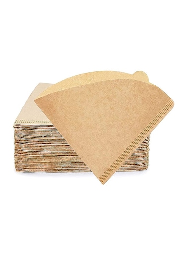 Coffee Filter 100 Count, V60 Coffee Paper Filter Unbleached Disposable Coffee Filter Paper for Pour Over and Drip Coffee Maker (2-4 Cups)