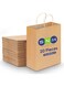 Packing 20 Pcs Kraft Paper Bag Brown Twisted Handle 32x28x16cm