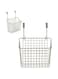 Spectrum Diversified Grid Over the Cabinet Wire Storage Basket Large (Satin Nickel Powder Coat) - Organizer for Bathroom, Kitchen, Under Sink, Pantry, Hair Tools, &amp; More