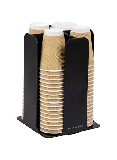 Mind Reader Cup and Lid Organizer Carousel 7.75 x 12 x 7.75 CDISP-BLK