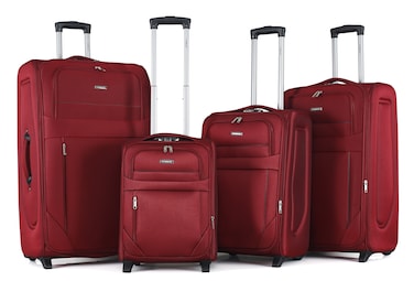 STARLIFE 4 Piece Softside Spinner 2 Wheels Fabric Trolley Luggage With Number Lock 20/24/28/32 Inches