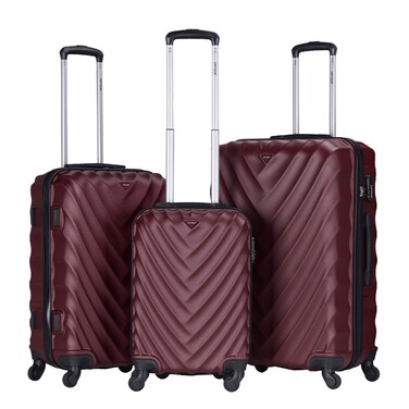 VIPTOUR ABS Hardside 3Pcs Trolley Luggage Set Spinner Wheels With Number Lock 20/24/28 Inches, VT-A391