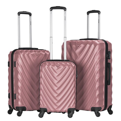 VIPTOUR ABS Hardside 3Pcs Trolley Luggage Set Spinner Wheels With Number Lock 20/24/28 Inches