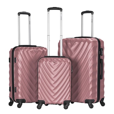 VIPTOUR ABS Hardside 3Pcs Trolley Luggage Set Spinner Wheels With Number Lock 20/24/28 Inches, VT-A391