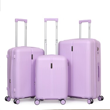 STARLIFE Trolley Luggage 3 Pieces Set PP Hard Side Bag 360 Degree Spinner Wheels Trolley Luggage Set With TSA Lock 20/24/28 Inches SL-PP1