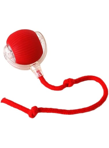 Aokraty Chewie Ball, Chewie Viral Rolling Ball, Chewie Ball For Dogs, Motion Activated Automatic Rolling Ball, Smart Automatic Rolling Pet Ball, 360&deg; Rotating Rolling Ball with Usb Charging (Red)