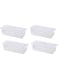 Aiwanto Food Storage Container Space Saver Refrigerator Organizer Keeper with Removable Drain Tray To Keep Fresh for Fruits, Vegetables, Meat and Fish（Pack of 2pcs, 2.5L/pc）