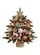 NIBEMINENT Mini Christmas Tree with light,PE Tabletop Christmas Tree 1.5ft,Artificial Christmas Tree for Home,Ornaments for Christmas Decorations Indoor (45cm)