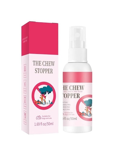 Pet Chew Deterrent Spray, Extremely Bitter Spray to Deter Dogs &amp; Puppies from Chewing, Alcohol-Free, Safe for Wounds, Furniture &amp; Plants, 1.69 oz