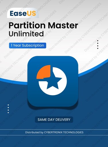 EaseUS Partition Master Unlimited	  Unlimited Devices for 1 Year   Digital License   SAME DAY DELIVERY