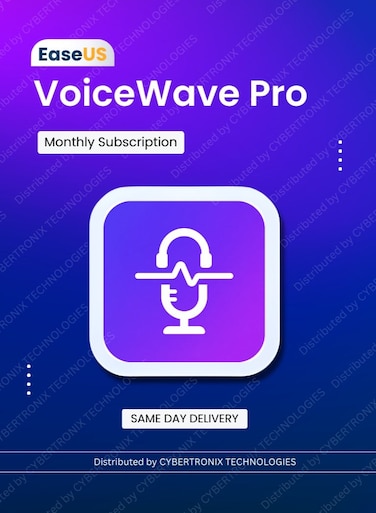EaseUS VoiceWave Pro  1 Device 1 Month   Digital License   Same Day Delivery