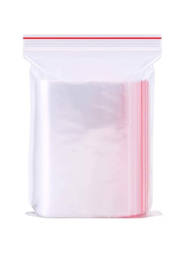 SYOSI 100 Pcs Resealable Clear Plastic Bags - Grip Seal Storage Pouches for Kitchen, Jewelry, Crafts &amp; More - Durable &amp; Versatile