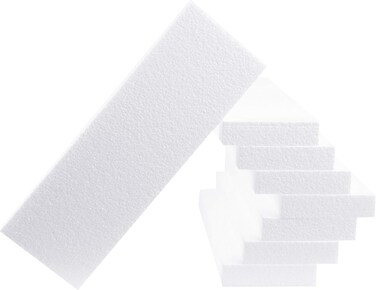 CRAFT MAGIC 8pcs Craft Foam Block   4x12x1 inch   Rectangle Polystyrene Foam   Thermocol   Styrofoam   for Art Sculpting   Flower Arrangements   Modeling   DIY Arts and Crafts   School office home