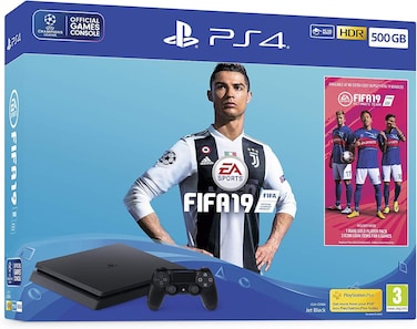 سوني بلاي ستيشن 4 سليم حزمة 500 جيجا مع لعبة فيفا 19