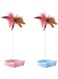 Rayyan Cat Teasing Wand,Cat Wand Interactive Cat Toy,Feather Toys for Cats Kitten,Cat Toys for Indoor Cats,Cat Toy Collar,Hands-Free Silicone Collar Teaser with Bell Interactive Pet Plaything(2 PCS)