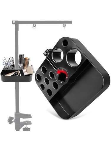 Kalolary Pet Grooming Tools Holder, Dog Grooming Tool Organizer Caddy Pet Grooming Tools Storage Box Organizer Drawer on The Bracket for Pet Grooming Table and Arm