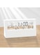 HBSTUDIO Digital Alarm Clock,Transparent Modern Design, Temperature, Humidity, Snooze, Aesthetic Home &amp; Office Decor, Battery Operated Desk Clock for Office, Living Room, Shelf, Bedroom, White