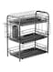 3-Tier Rust Proof Dish Drying Rack Black 49x18x25cm