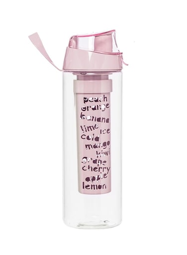 Bottle With Fruit Infuser Pink/Clear
