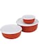 RoyalFord 3pcs Bowl Set with Air Tight Lid, Food Container, RF11009 Classic Prep Bowls with Lids Food Storage Container Versatile Bowls for Kitchen, Microwave Safe, Multicolor