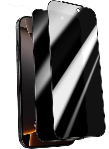 iPhone 16 Pro Max Privacy Screen Protector, 6.9 Inch, Face ID Compatible, Anti-Spy, Anti-Fingerprint, Bubble-Free, Case-Friendly, 9H Tempered Glass, Easy Installation