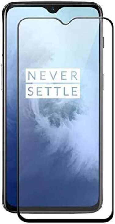 Muzz For One plus 7T Screen Protector,[Full Glue][3D Full Coverage][9H Hardness] [Scratch Resistant] Tempered Glass Screen Protector (1+7T, Black)