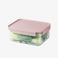 LocknLock Classic Plus Rectangle Food Container 2.75L &ndash; Pink, 4-Side Locking, Stackable &amp; Leakproof