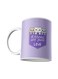 Ceramic Printed Mug Purple/White 350ml
