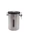 1800ML Airtight Coffee Canister with Date Tracker Transparent Window, 22OZ Coffe Beans Storage with 30ML Measure Spoon, Kitchen Food Storage Container for Grounds Coffee,Beans&amp;Tea (Silver)