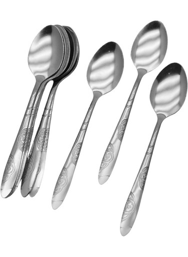 Stainless Steel Tea Spoon 12Pc Pack - Decor Silver
