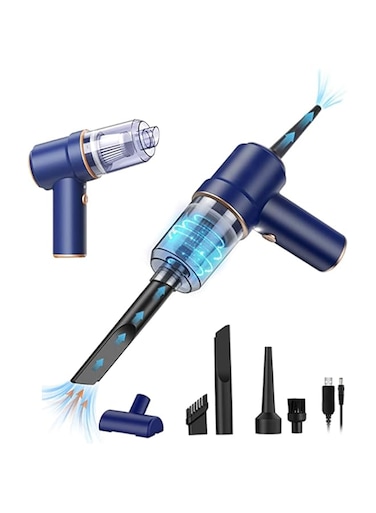 TDOO Car Vacuum Cleaner Cordless, Portable Handheld Vacuum Air Duster, 9000PA/120W Powerful Suction, Suck And Blow 2 In 1, With LED Light For Car/Home/Office/Pet, USB Rechargeable