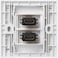 DKURVE&reg; White HDMI compatible Wall Plate/Faceplate 86 Type Wall Panel Socket HDTV High Definition Digital TV Network Cable Outlet for Hotel Home Office Building (2 Port)