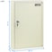 Rubik 64-Keys Metal Storage Cabinet Safe Box with Key Lock, Wall Mounted Key Storage Cabinet Organizer for Hotels Realestate Warehouse Schools Universities Business (Off White)