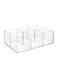 Clear Drawer Organizer, 6-Compartment Plastic Bathroom Storage Organizer