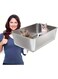 TRADE BAY XXXL Cat Litter Box Stainless Steel(201) 60X40X20cm