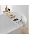 XINGLL Acrylic Bathtub Caddy Tray, Rectangular Clear Acrylic Serving Tray, Modern Minimalist Organizer for Bedside Bathroom, Cosmetics Jewelry Toiletries Storage Countertop
