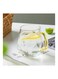 Diamond Shape Glass Water Cup Clear