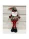 TAPIT Christmas Sitting Santa Claus Snowman Reindeer Holiday Sitting Leg Figurines Long Legs Table Fireplace Decor Home Decoration Plush Home Indoor Party Accessories (A Santa Claus)