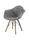 CHIEDOCOVER Velour Shell Chair Cover with Backrest and Arms Stitching 07 Durable Fabric Soft Chair Slipcover Ideal for Dining Living Room Home Office Kitchen (1, Dark grey)