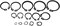AL ARQAM Circlip External Retaining Ring, Retaining Rings Set with Plastic Box Assortment Set Heat Treated Retaining Clips Rings Kit Anti Wander Washers Hardened Construction Fixings